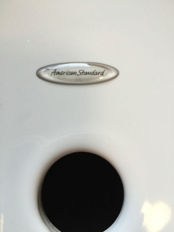lot 1 image: New American Standard White Cornice Pedestal Corner Sink