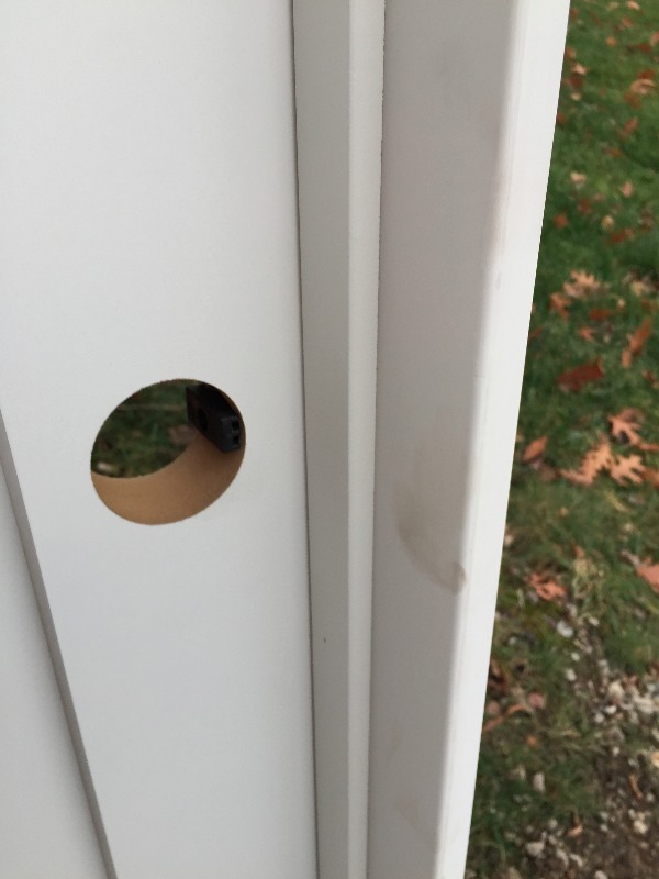 lot 2 image: New Craftsman Solid Core white 3 panel door