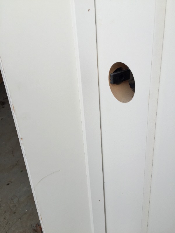 lot 5 image: New Craftsman Solid Core white 3 panel door