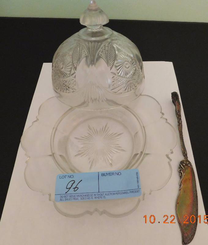 Vintage dish with knife