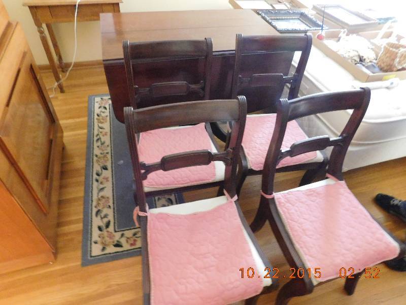 Vintage Large Table and 4 chairs