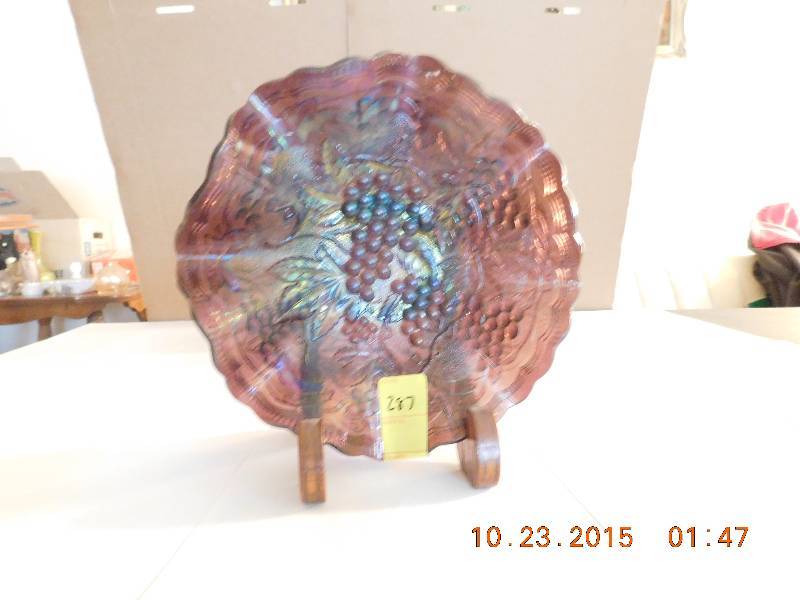decorative plate-Carnival Glass