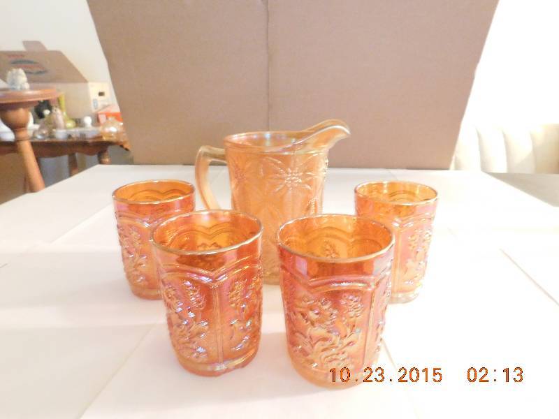 Vintage pitcher and glass set