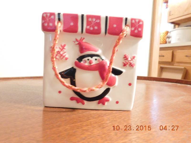 small basket with penguin