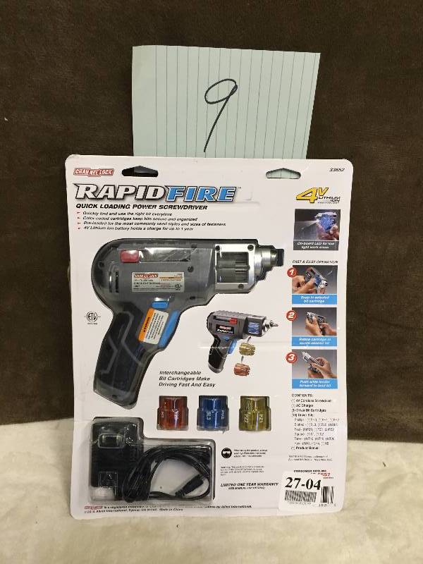 Channel Lock RapidFire Quick Loading Power Screwdriver