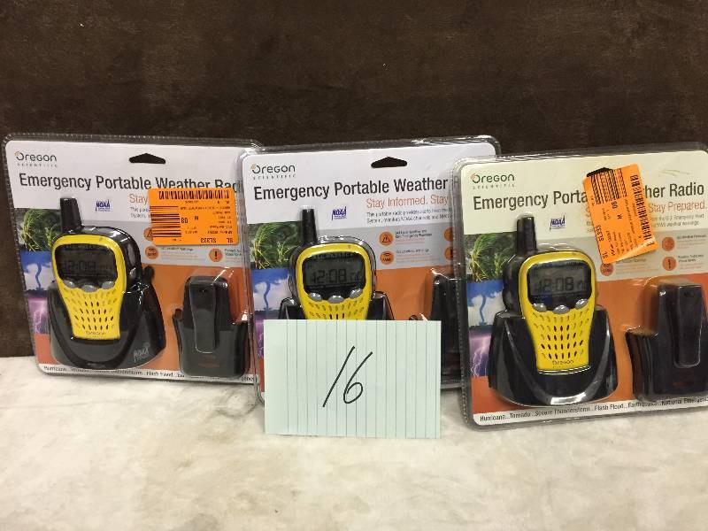 Lot of 3 Weather Emergency Radios