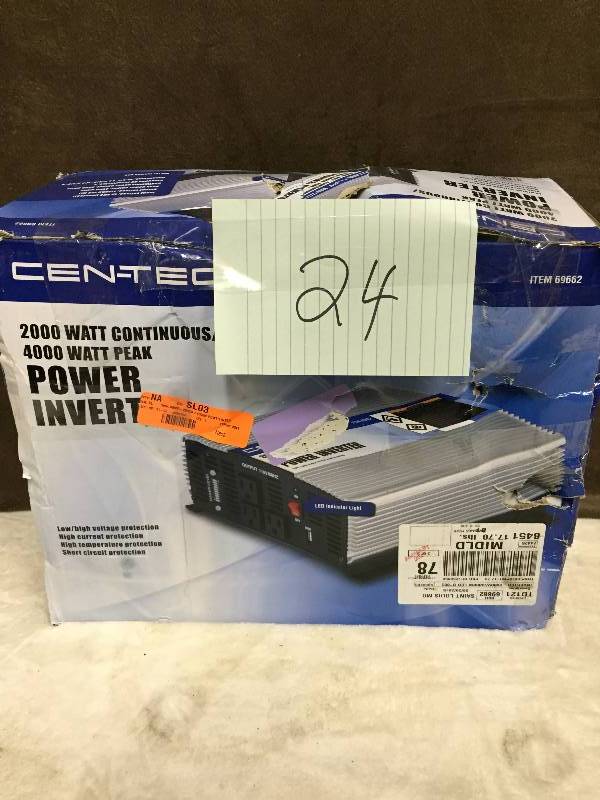Centech 2000 Watt Inverter not tested