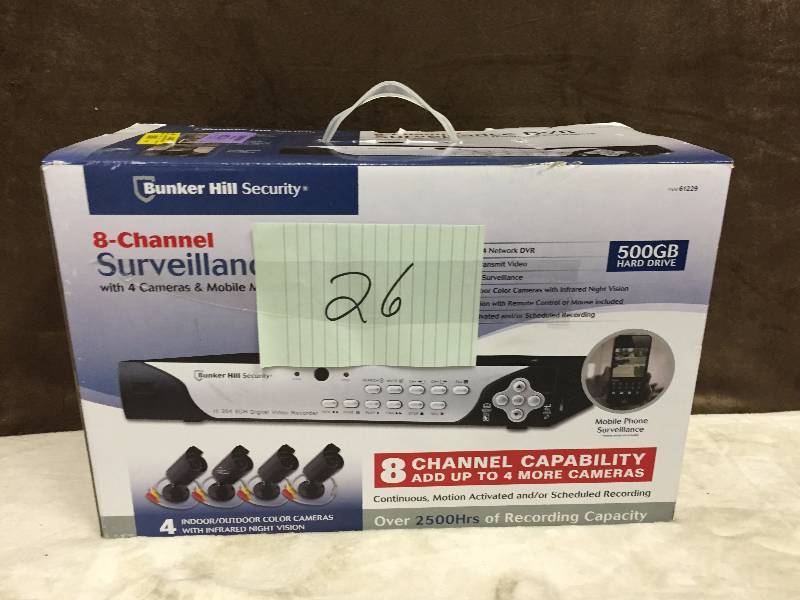 Bunker Hill 8 Channel Surveillance not tested