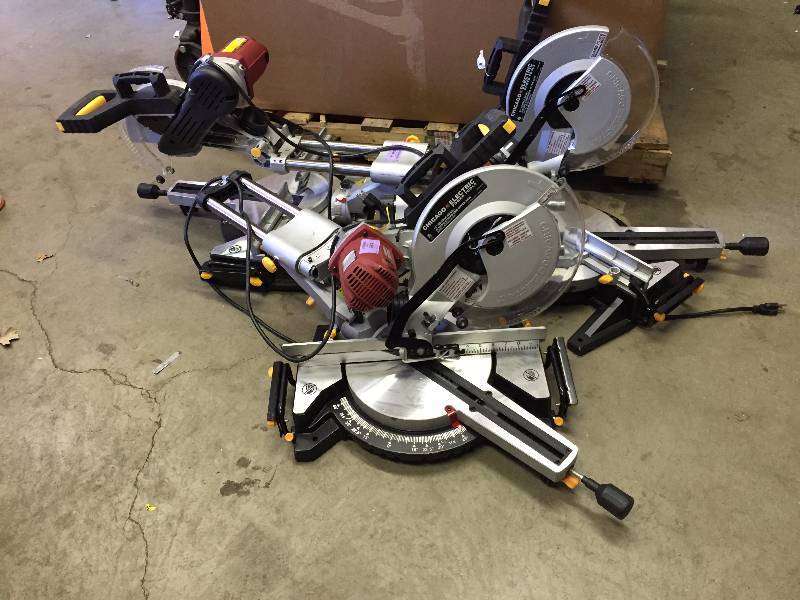 Lot of Salvage 12 Miter saws for repair or parts