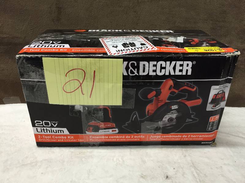 Black & Decker BDCD220CS 20-Volt MAX Lithium-Ion DrillDriver and Circular Saw Kit
