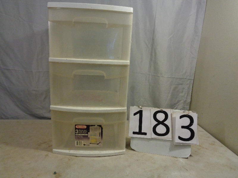 lot 183 image: 3 Drawer Storage Container