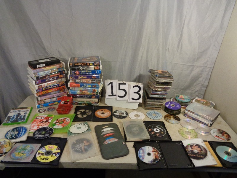 lot 153 image: Dvds, Video Games, Cds, and More
