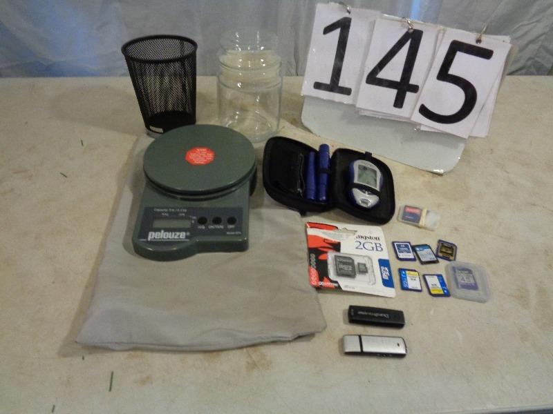 lot 145 image: Memory Cards, Scale, and More