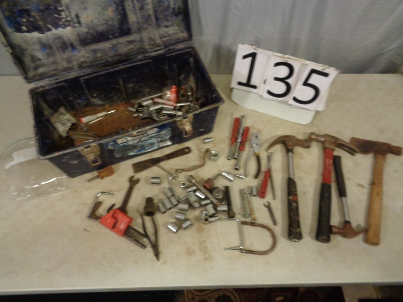 lot 135 image: Toolbox with Tools
