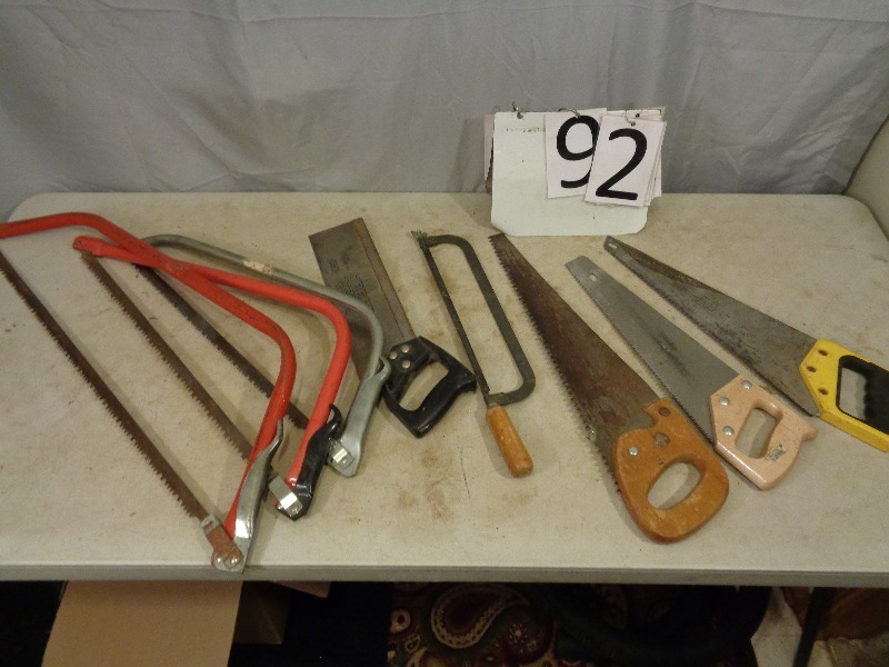 lot 92 image: 8 Assorted Saws