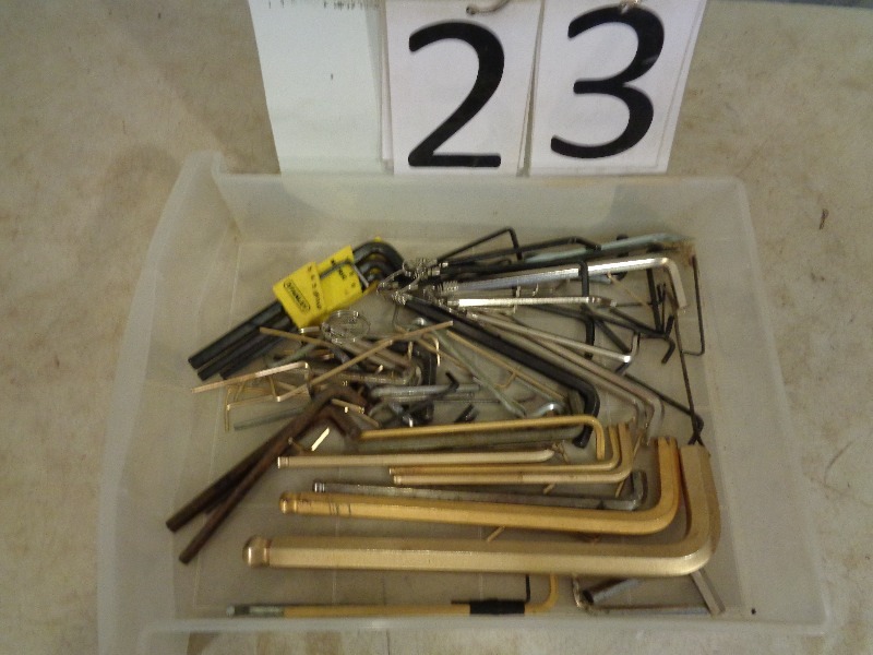 lot 23 image: Large Assortment of Allen Wrenches