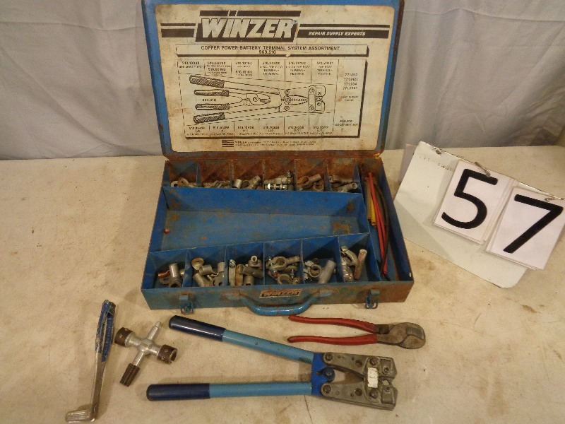 lot 57 image: Battery Terminal Crimper and Terminal Kit