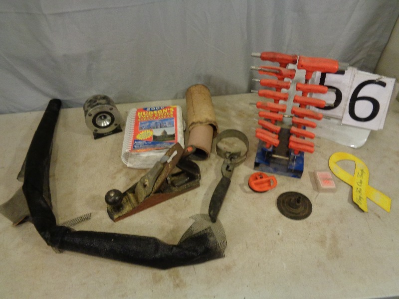 lot 56 image: Wood Plane, Allen Wrenches, and More