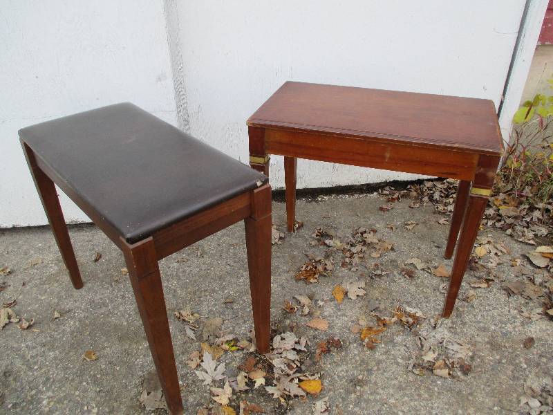 lot 86 image: 2 vintage piano benches...