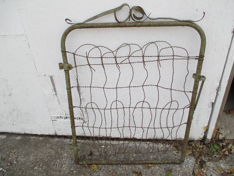 lot 88 image: Antique metal fence gate.  32 wide...