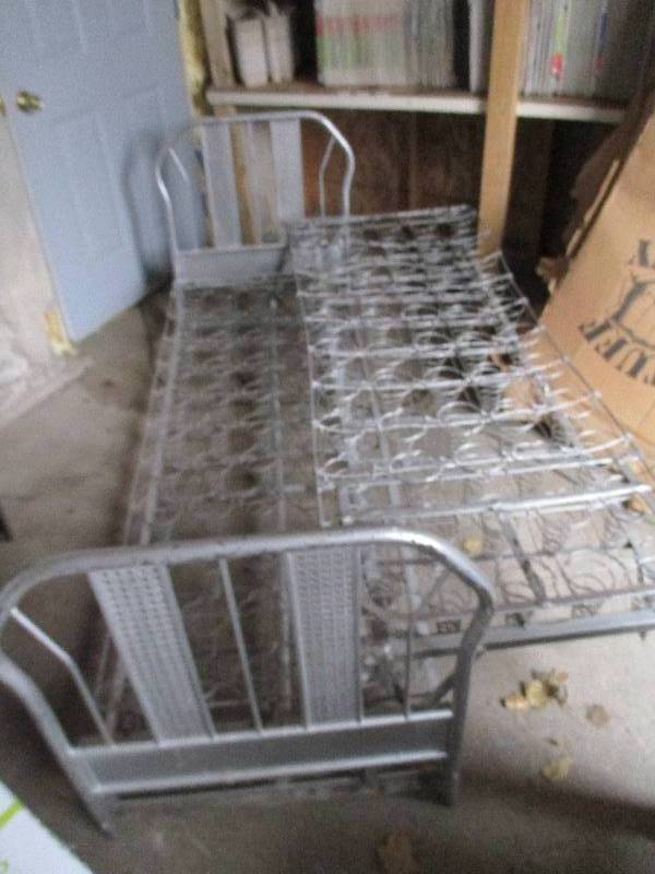 lot 96 image: Antique pull out bed...