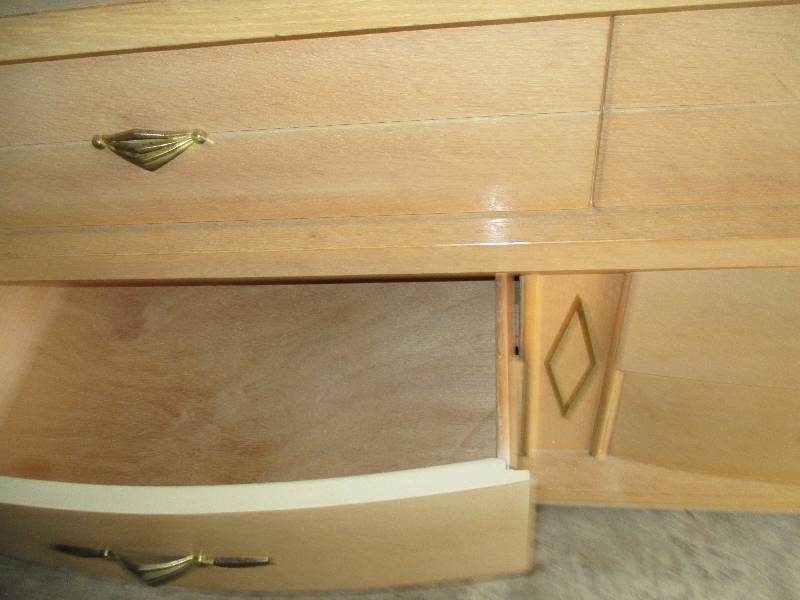 lot 121 image: Wood dresser, 50 x 18 and 30 tall...