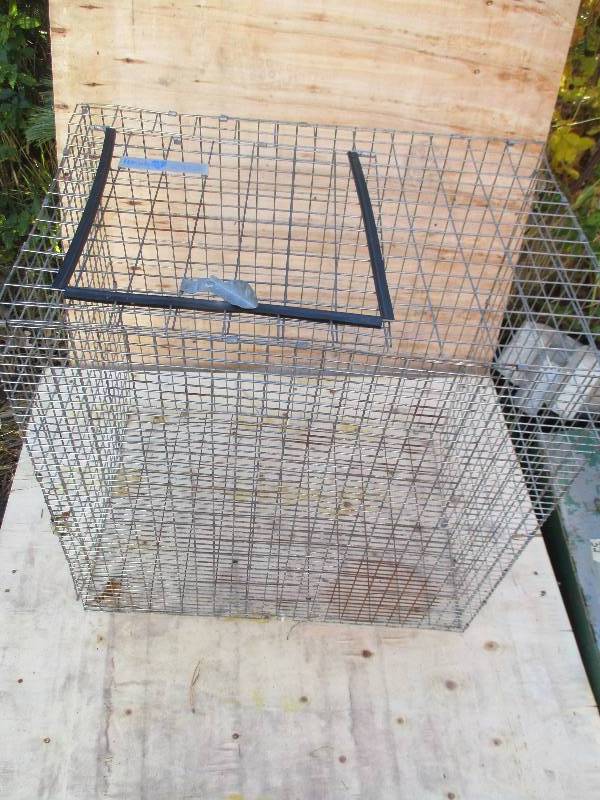 lot 38 image: metal animal cage 24 x 24 18 ta...