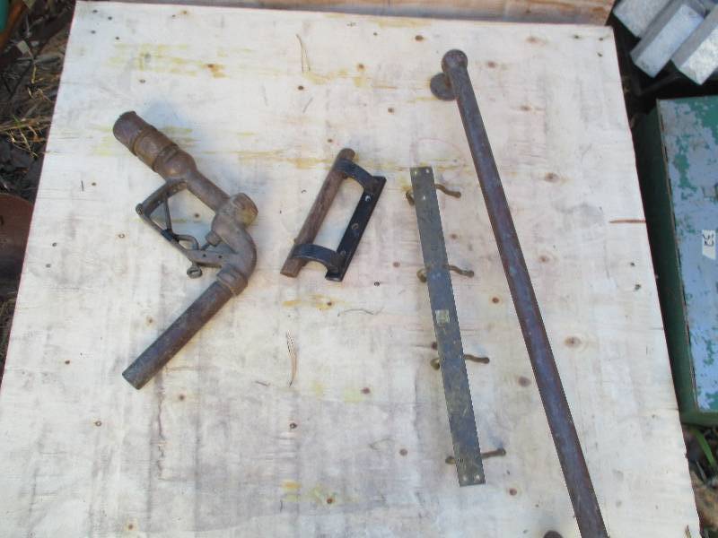lot 45 image: antique gas pump handle, antique me...