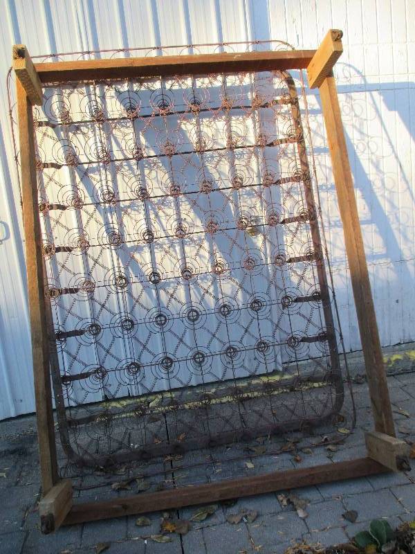 lot 63 image: old frame bed with spring ...