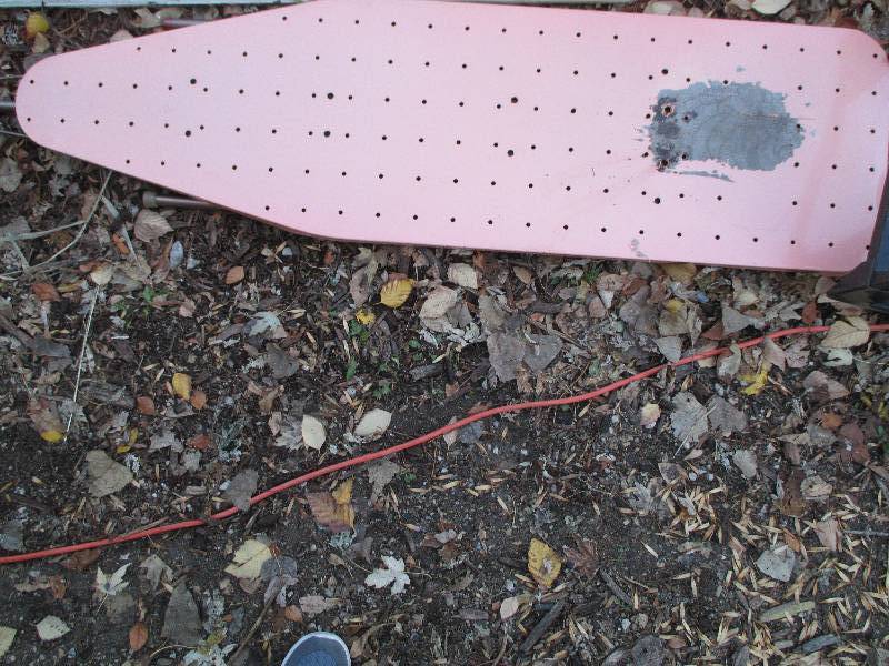 lot 69 image: antique metal ironing board ...