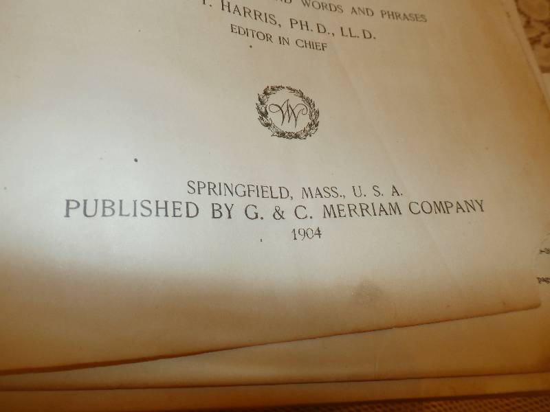 1904 Webster Dictionary