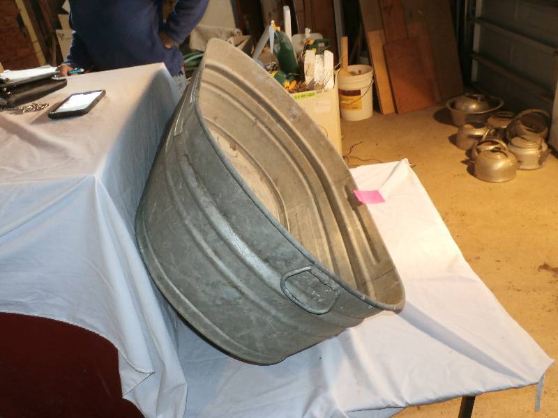 Vintage galvanized large  tub