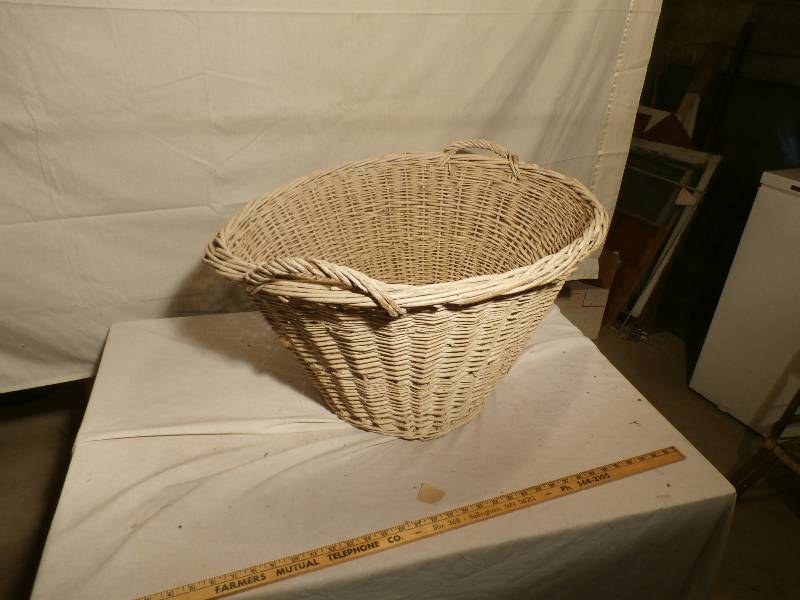 very large wicker basket.
