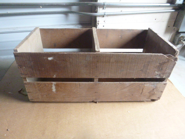 Vintage Wood Orange Crate