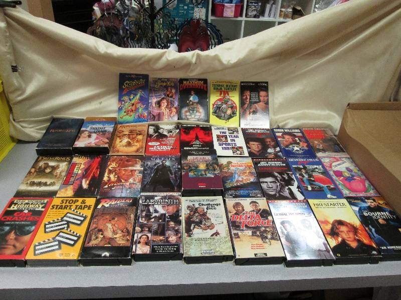 32 VHS movies in a variety of genre...