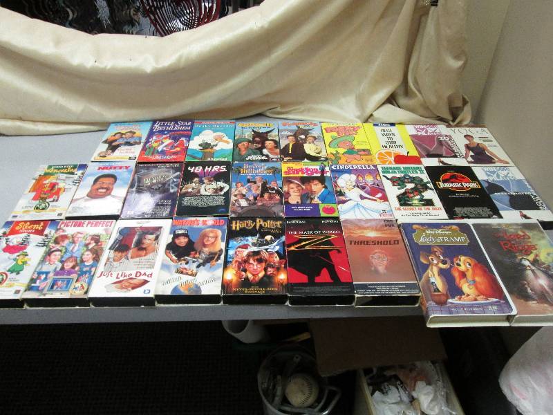 Various VHS movies all different ge...