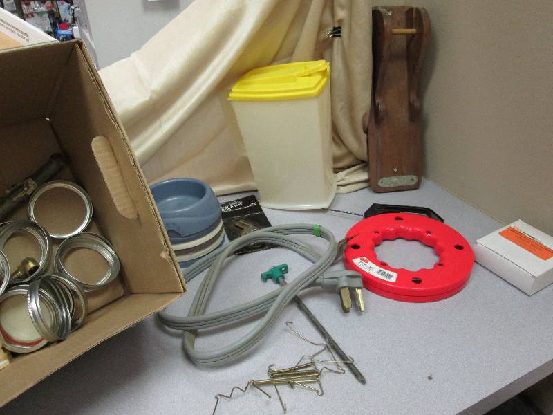 Box of misc items all displayed in ...