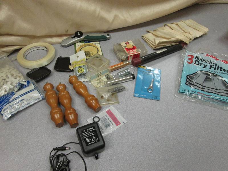 Box of misc items all displayed in ...