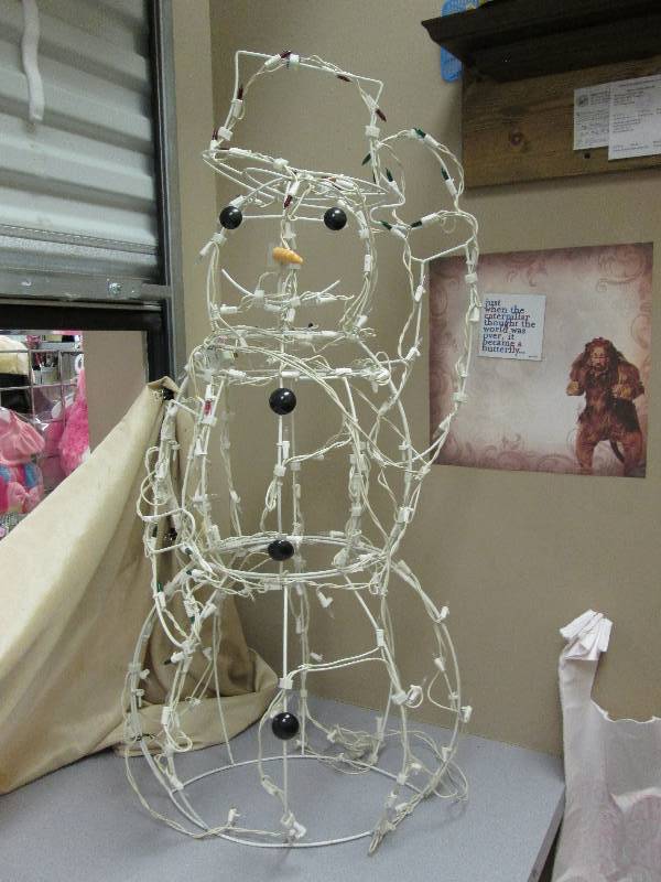 light up snowman lawn statue stands...