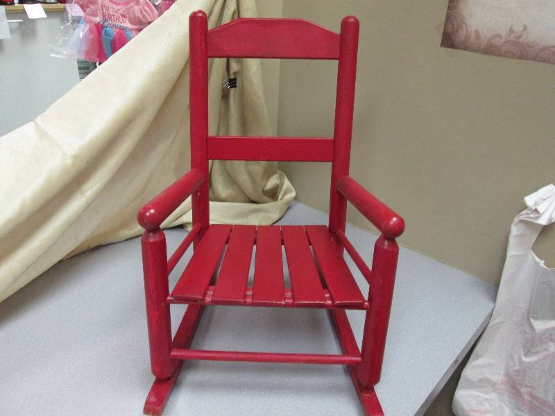 toddler or doll red rocking chair...