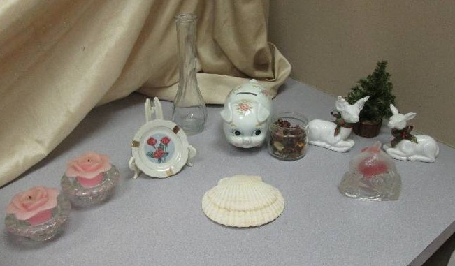 misc knick-knacks all displayed in ...