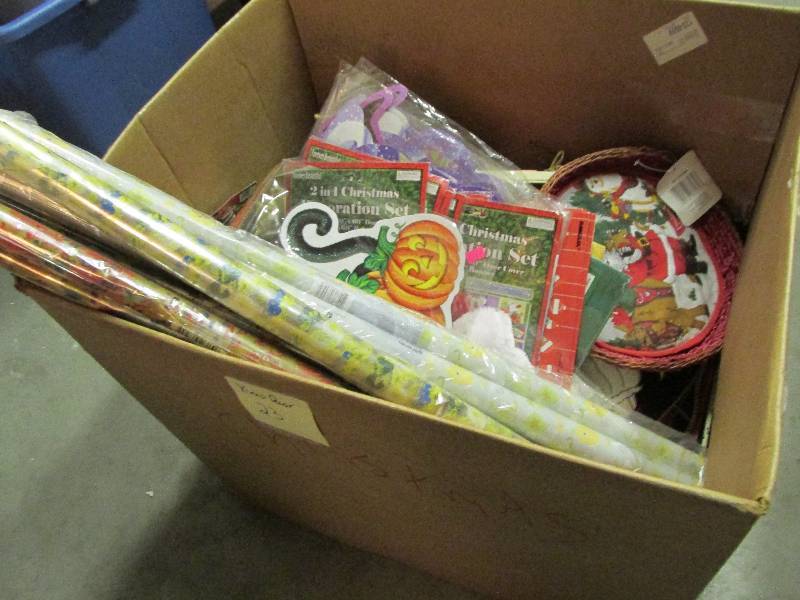 wrapping paper,pictures,party strea...
