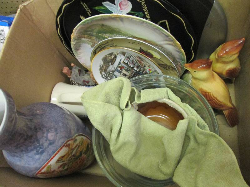 box of assorted collectibles...