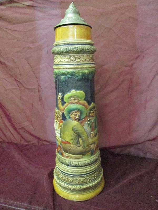 TALL ceramic stein - was broken and...