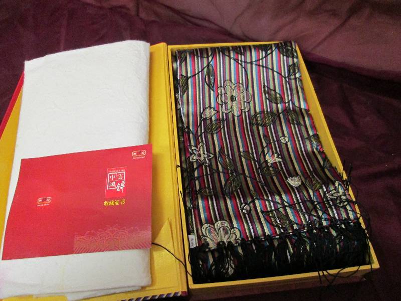 Chinese Prayer Silk Scarf...