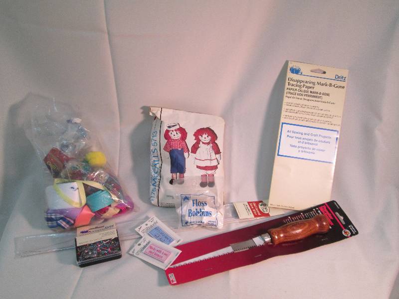 ribbons,floss bobbins, mark b gone ...