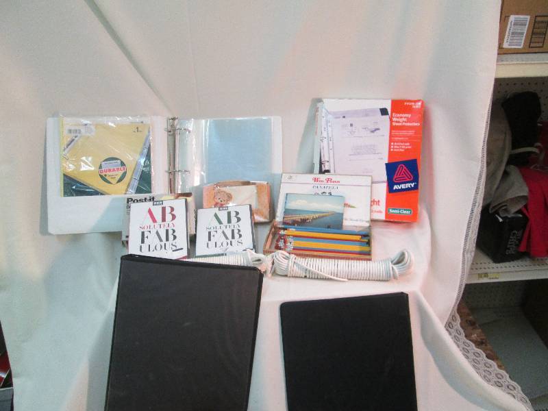 x1 box of sheet protectors,x5binder...