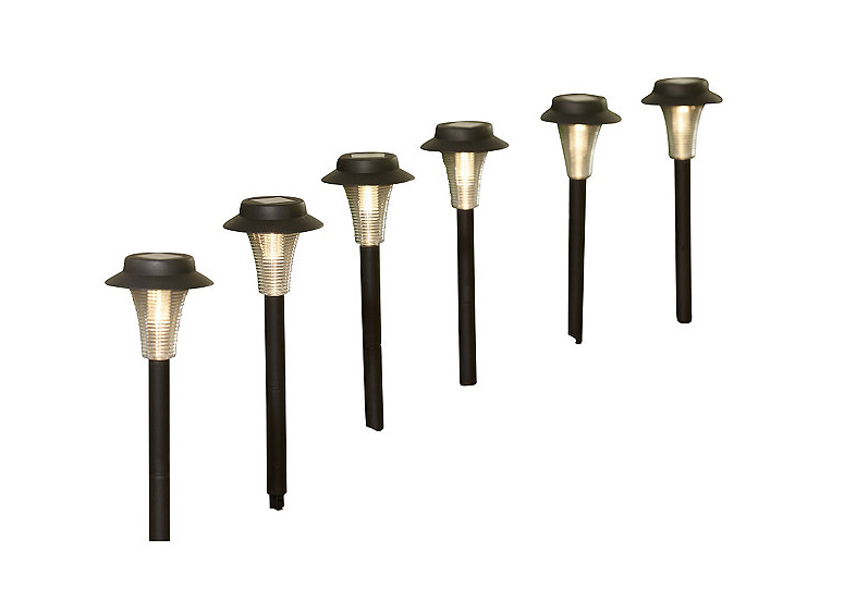 lot 37 image: alcove Black Solar Pathway Lights - 10pk.