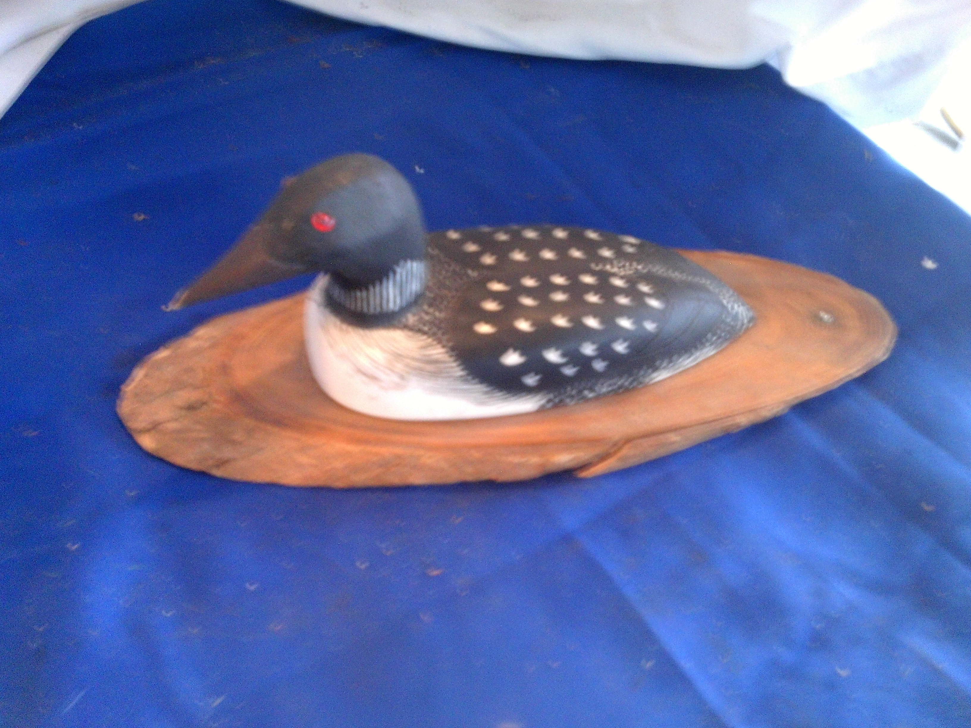 hand carved loon