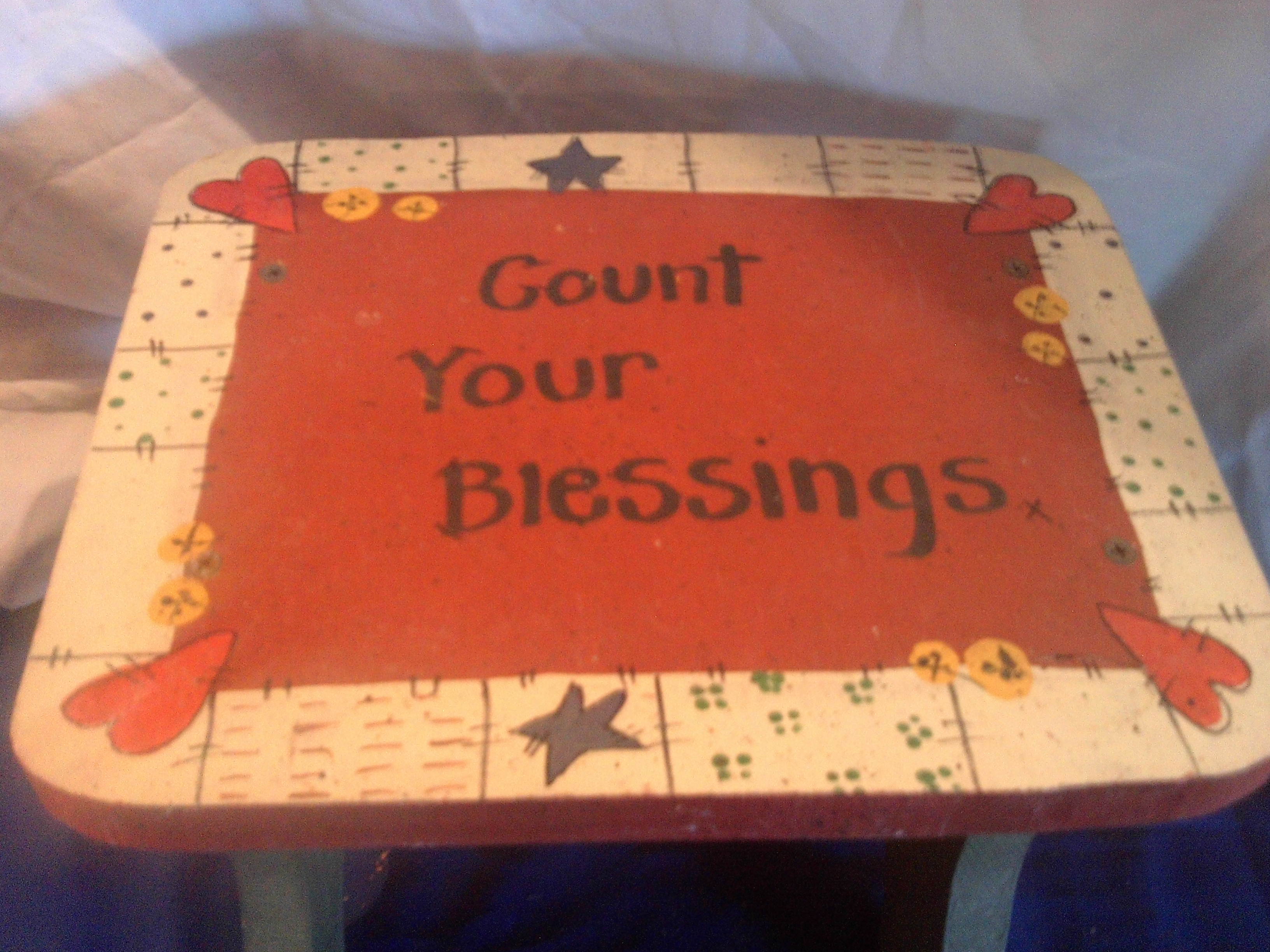 count your blessings stool